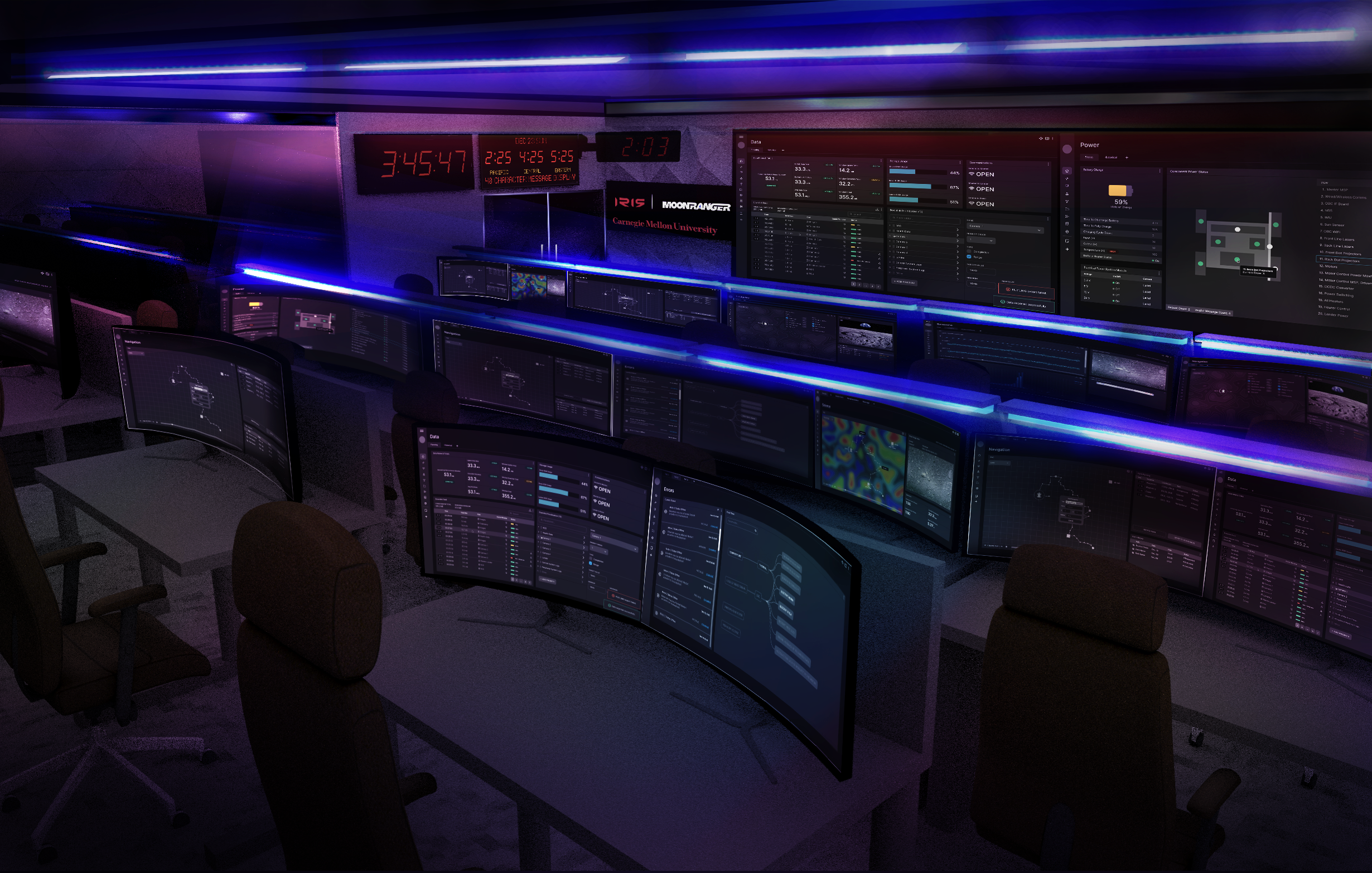 Mission Control room mockup