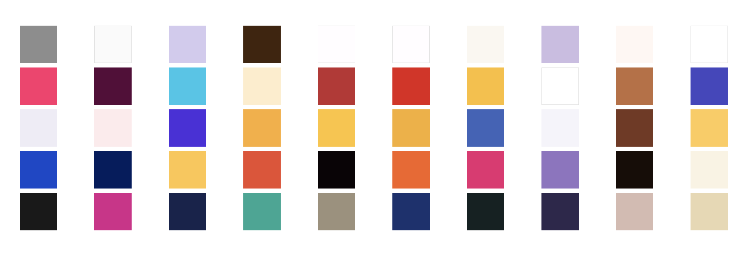 initial palettes